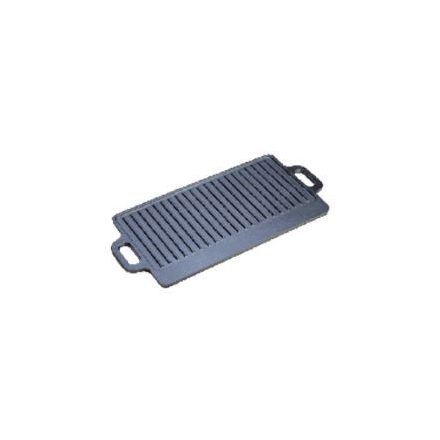 Öntvény grill lapos tálca bordázott 50x23 cm