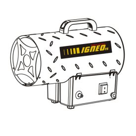 Gázüzemű hőlégfúvó, 15kW