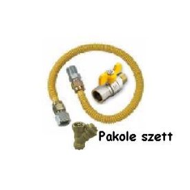   Gázbekötő szett 1/2" (Golyócsap KB, Gázszűrő, flexi gáztömlő 500-1000mm)